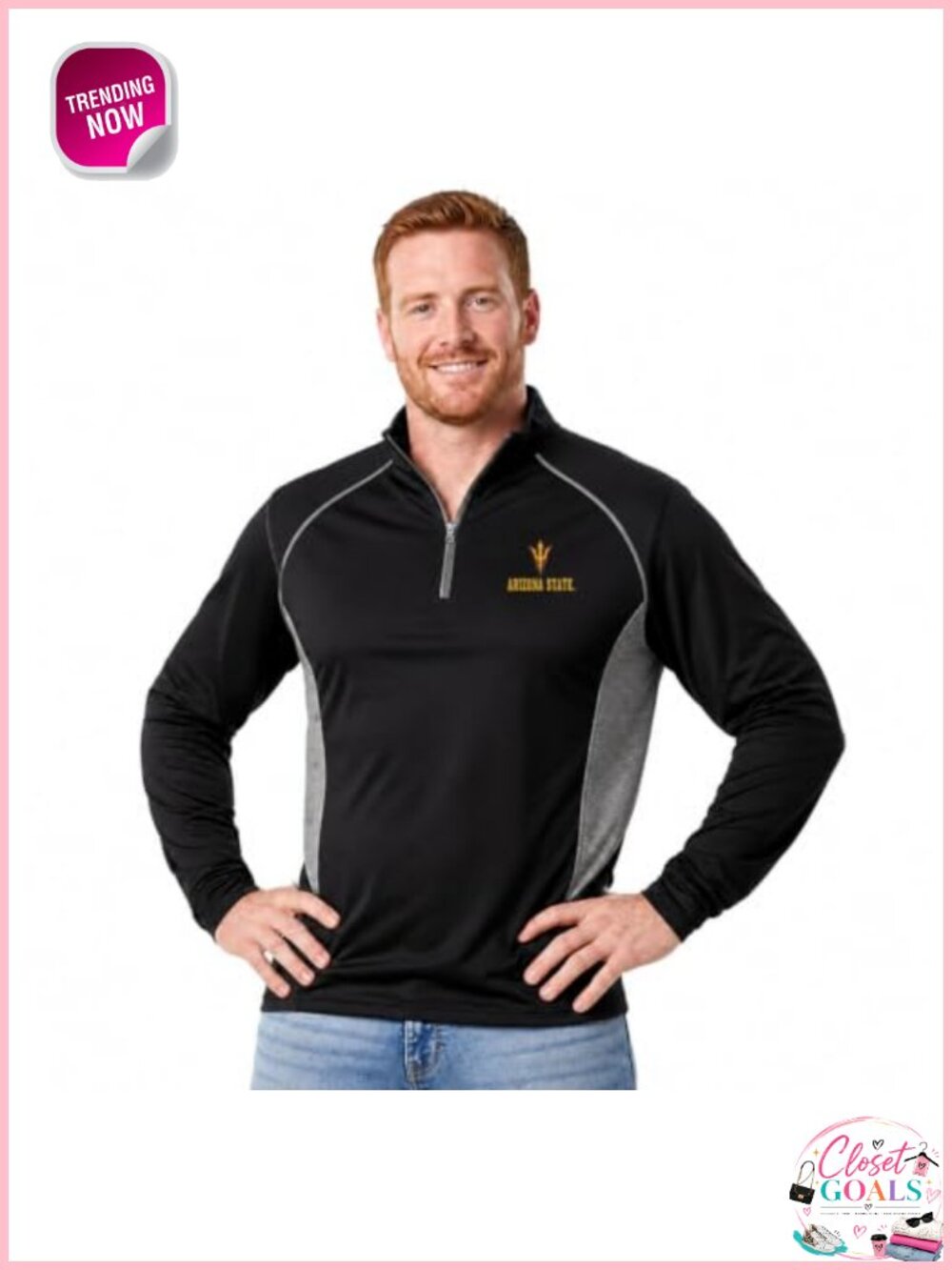 Campus Classic 1/4 Zip Windshirt Long Sleeve Pullover NCAA